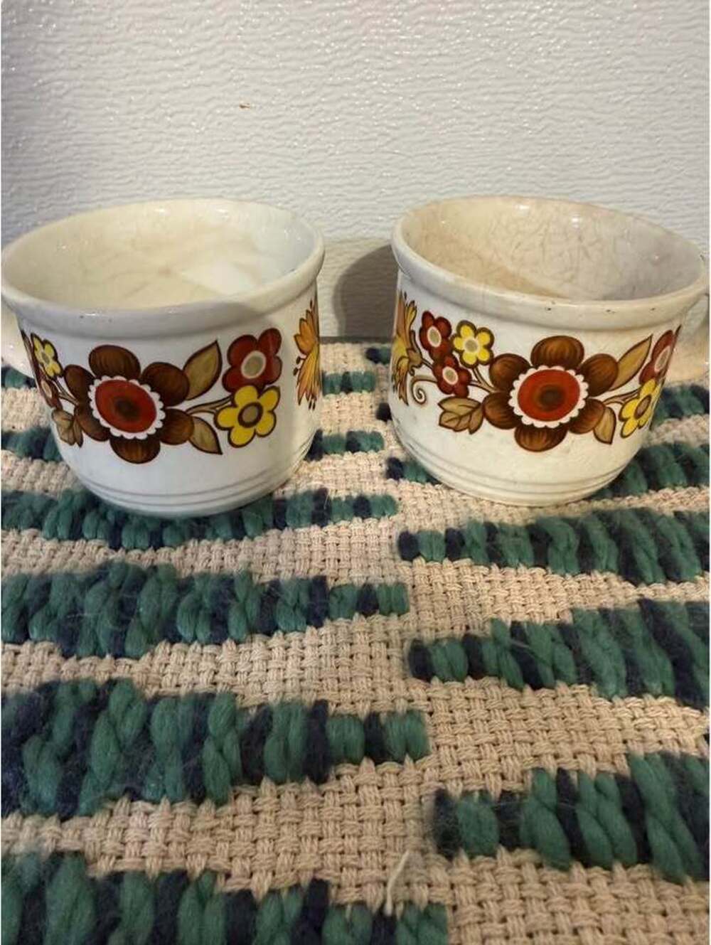 Vintage Myott Festival Ironstone Mugs - Set of 2